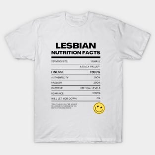 Lesbian Nutrition Facts T-Shirt